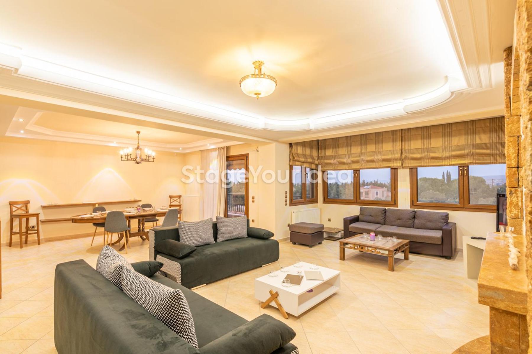 Luxury Appartment, Only 7 Minutes From Thessaloniki Airport And 15 Minutes From City Center ,For 8-23 People Also For Gatherings And Parties Neon Rysion Exteriér fotografie