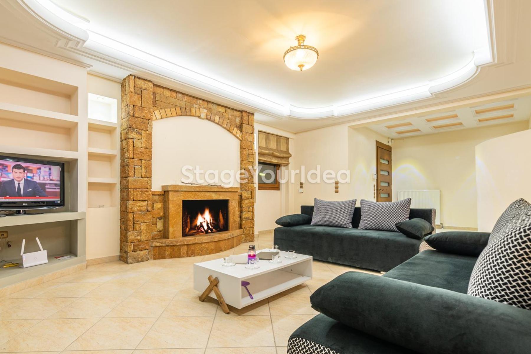 Luxury Appartment, Only 7 Minutes From Thessaloniki Airport And 15 Minutes From City Center ,For 8-23 People Also For Gatherings And Parties Neon Rysion Exteriér fotografie